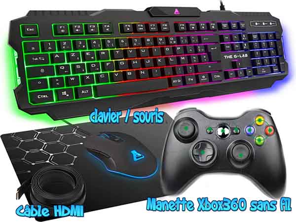 Clavier souris gamer manette xbox360 - DREAMBOX